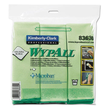 WypAll® Microfiber Cloths, Reusable, 15 3-4 X 15 3-4, Green, 6-pack freeshipping - TVN Wholesale